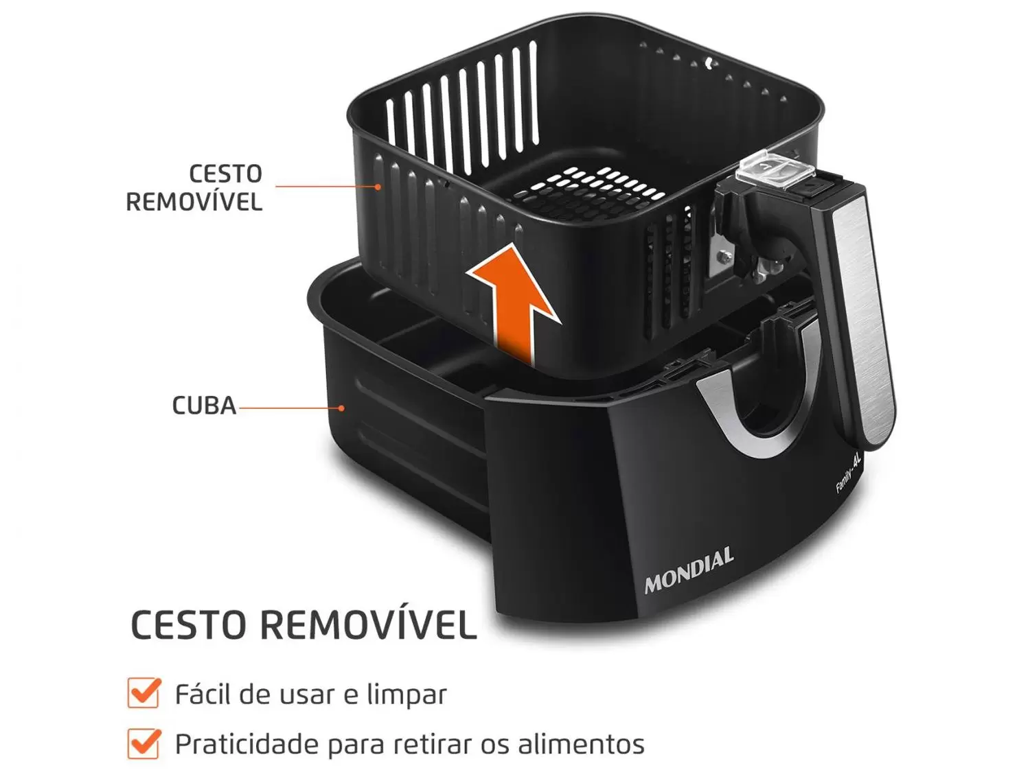 Fritadeira Elétrica sem Óleo/Air Fryer Mondial - Family - Imagem 7
