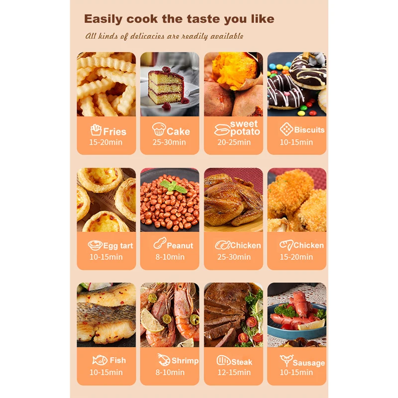 Fritadeira Elétrica sem Óleo Air Fryer de 1300W - Imagem 4